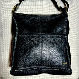 The Sak Black Leather Crossbody Bag